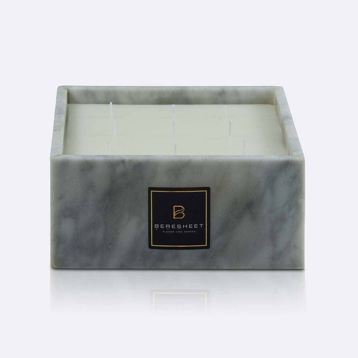 נר אומנות LARGE SQUARE ITALIAN MARBLE